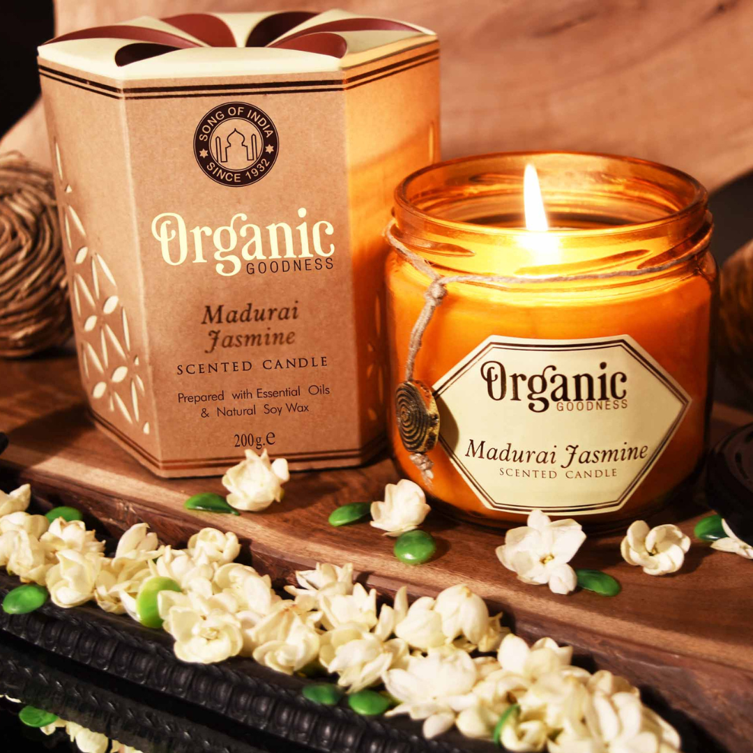 Biologische sojawaskaars| Madurai-jasmijn