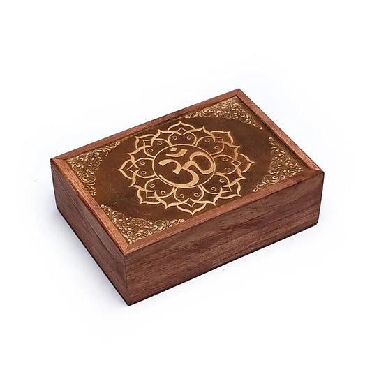 Wooden Tarot Box | Ohm Sign