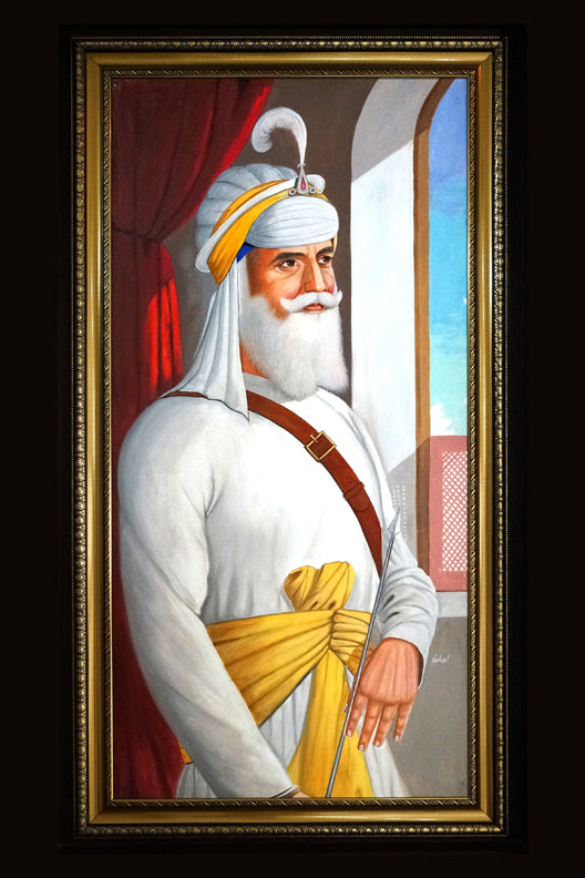 A painting in memory of the late Bhai Jaswant Singh by his brother Jarnail Singh Attari Wale Sabhara