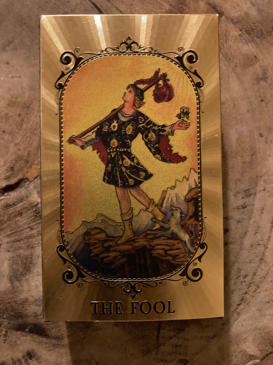 Tarot Cards | Gold Foil The Fool 